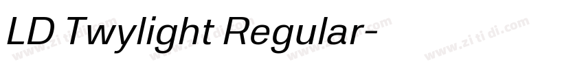 LD Twylight Regular字体转换